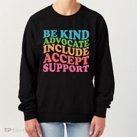 Be Kind Advocate Include Accept Support Autism Awareness Women's Sweatshirt thumb 0