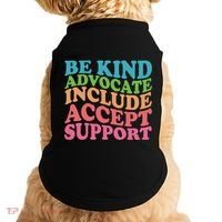Be Kind Advocate Include Accept Support Autism Awareness Doggie Tank thumb 0