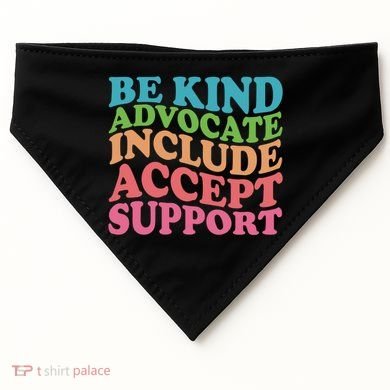 Be Kind Advocate Include Accept Support Autism Awareness USA-Made Doggie Bandana