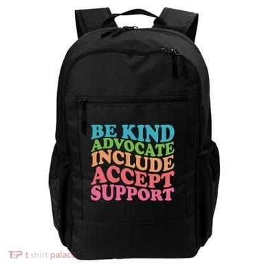 Be Kind Advocate Include Accept Support Autism Awareness Backpack