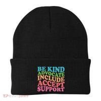 Be Kind Advocate Include Accept Support Autism Awareness Beanie thumb 0