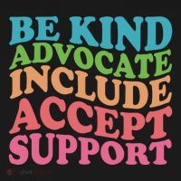 Be Kind Advocate Include Accept Support Autism Awareness Polo thumb 3