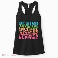 Be Kind Advocate Include Accept Support Autism Awareness Women's Tank Top thumb 0