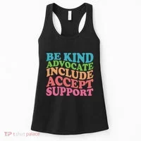 Be Kind Advocate Include Accept Support Autism Awareness Women's Tank Top thumb 0