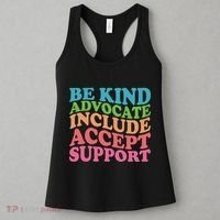 Be Kind Advocate Include Accept Support Autism Awareness Women's Tank Top thumb 3