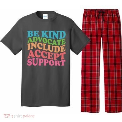 Be Kind Advocate Include Accept Support Autism Awareness Pajama Set