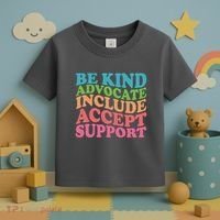 Be Kind Advocate Include Accept Support Autism Awareness Toddler T-Shirt thumb 3