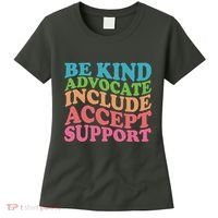 Be Kind Advocate Include Accept Support Autism Awareness Women's T-Shirt thumb 0