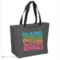 Be Kind Advocate Include Accept Support Autism Awareness Tote Bag thumb 2