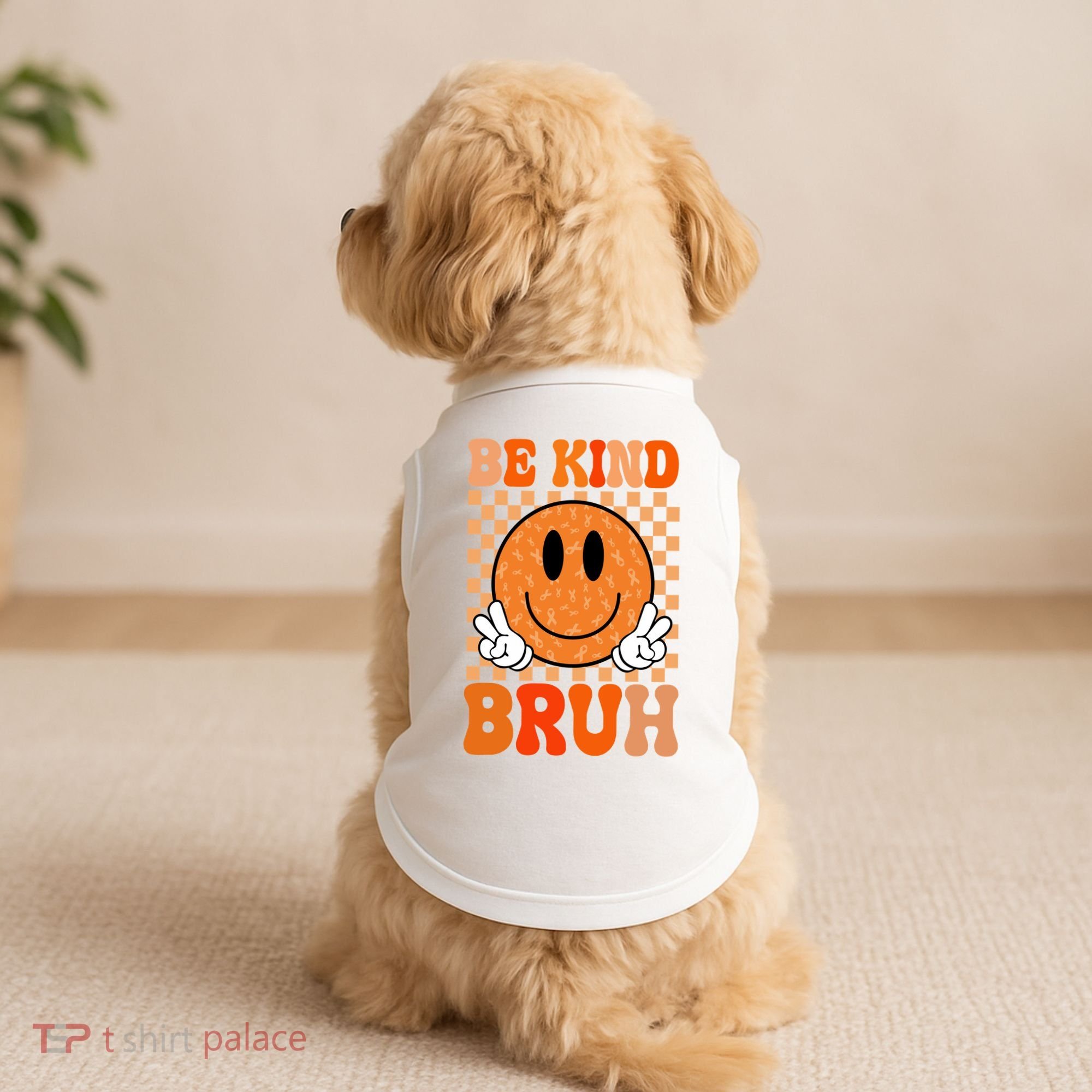 Be Kind Bruh Anti Bullying Smile Face Doggie Tank