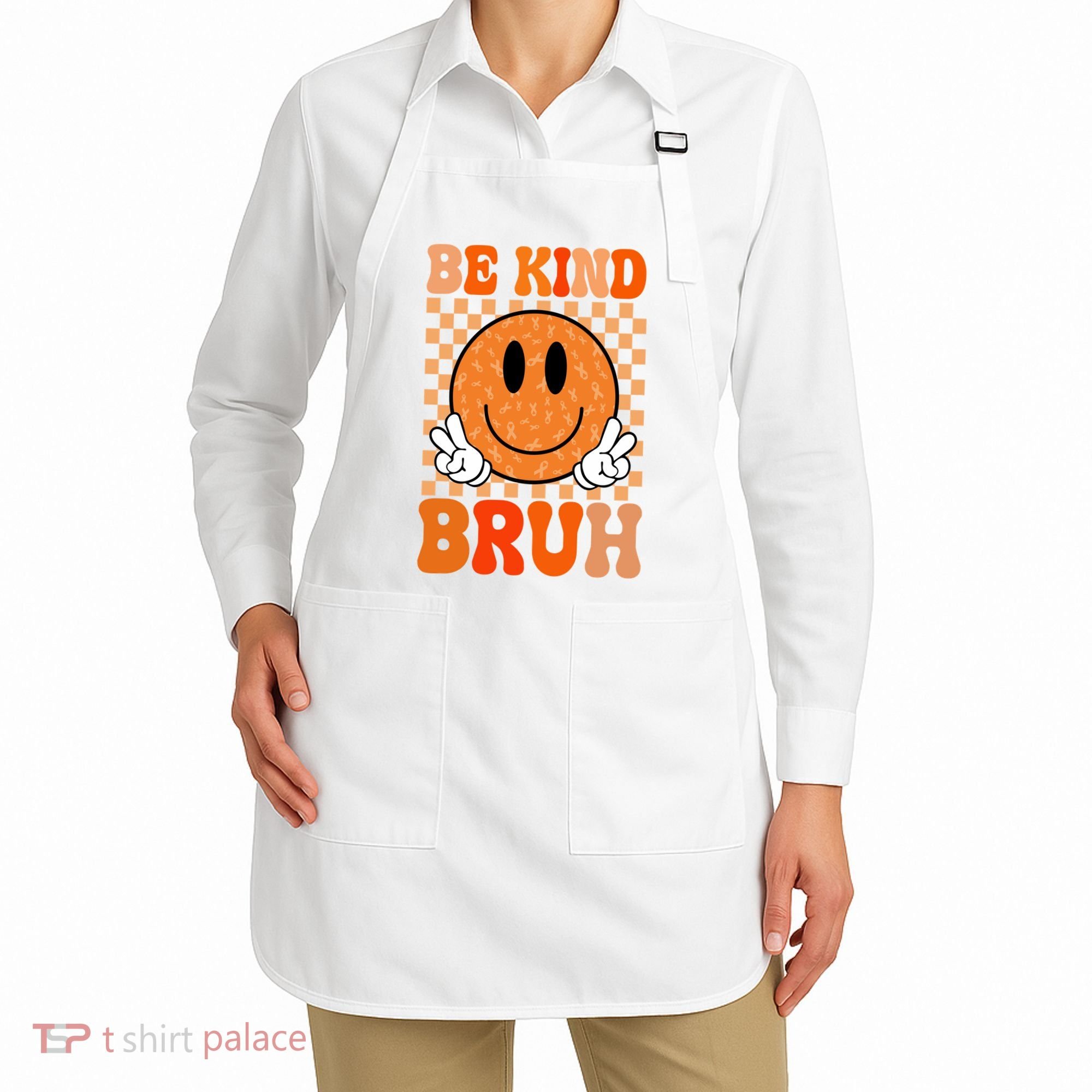 Be Kind Bruh Anti Bullying Smile Face Apron