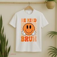 Be Kind Bruh Anti Bullying Smile Face T-Shirt thumb 2