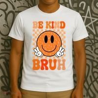 Be Kind Bruh Anti Bullying Smile Face T-Shirt thumb 3