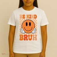 Be Kind Bruh Anti Bullying Smile Face T-Shirt thumb 4