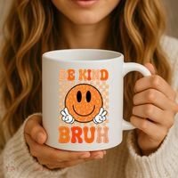 Be Kind Bruh Anti Bullying Smile Face Coffee Mug thumb 3