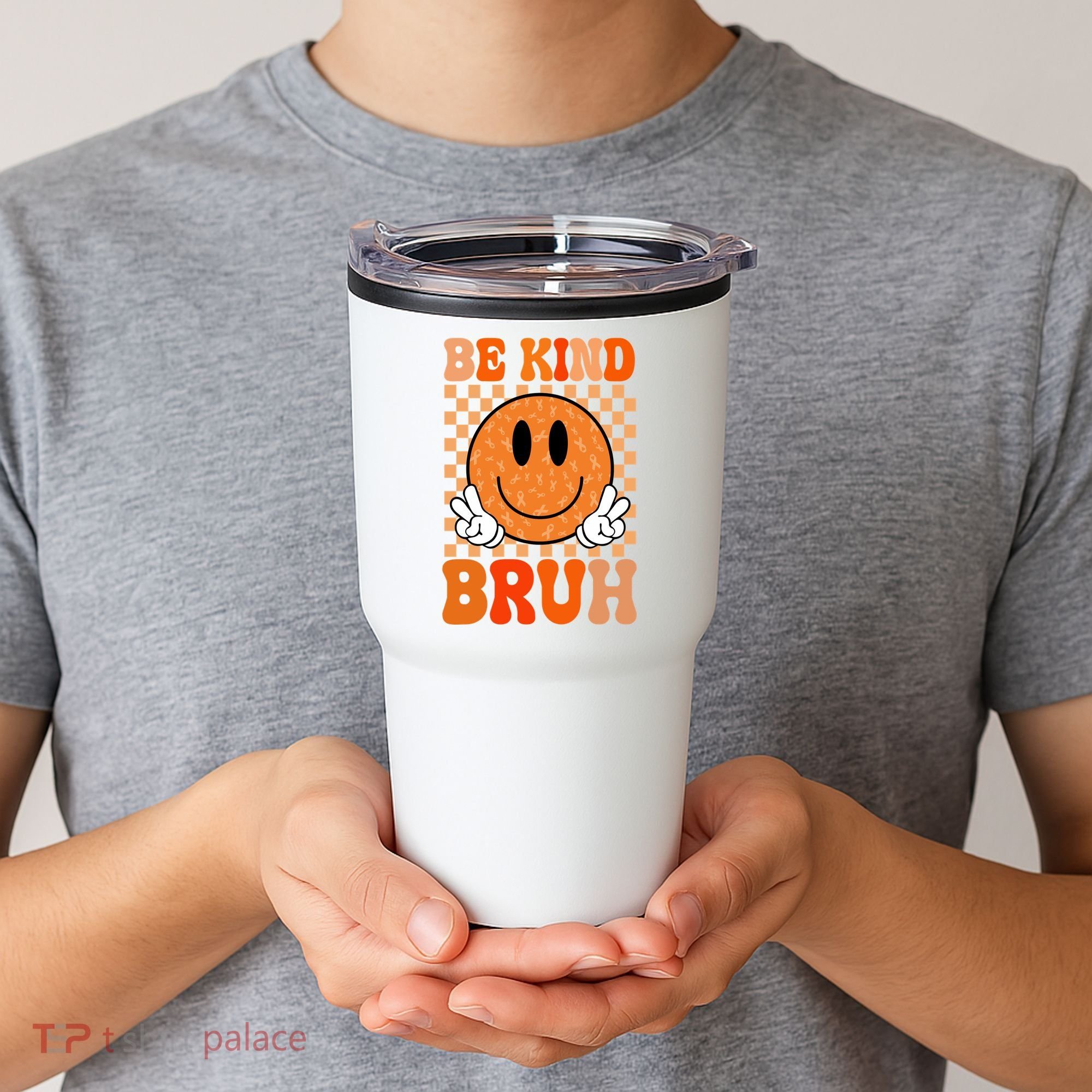 Be Kind Bruh Anti Bullying Smile Face Tumbler