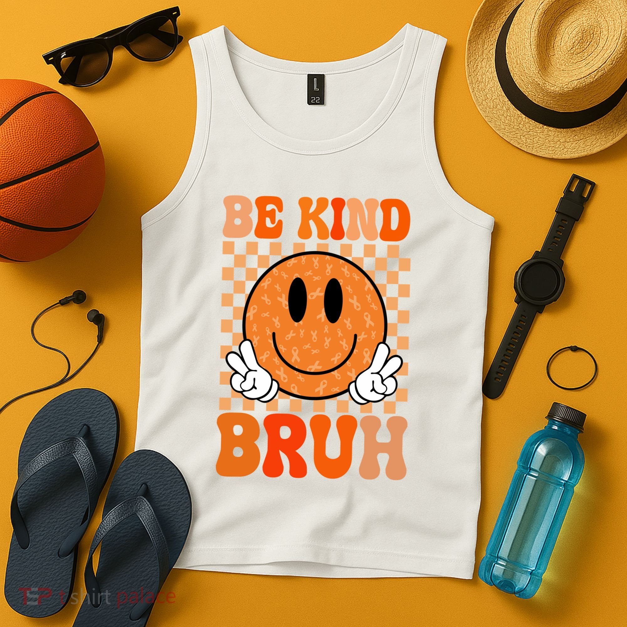 Be Kind Bruh Anti Bullying Smile Face Tank Top