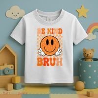 Be Kind Bruh Anti Bullying Smile Face Toddler T-Shirt thumb 3