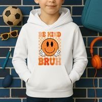 Be Kind Bruh Anti Bullying Smile Face Kids Hoodie thumb 2