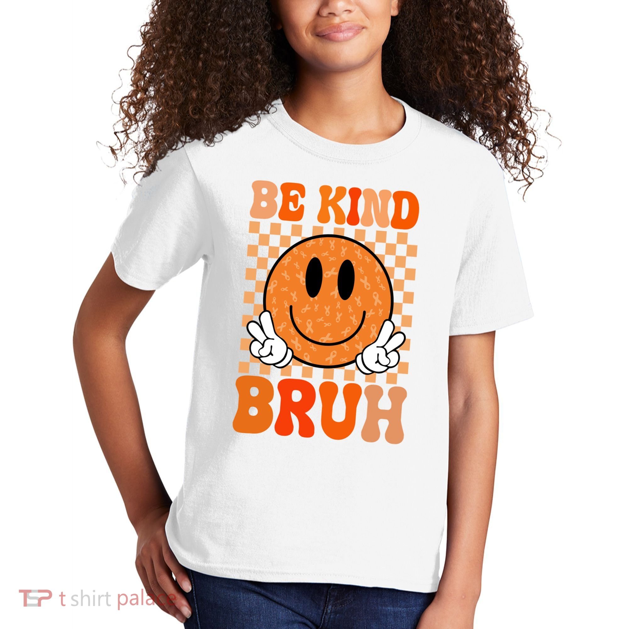 Be Kind Bruh Anti Bullying Smile Face Kids T-Shirt