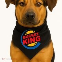 Bucket King Basketball Player Hoops Culture Funny USA-Made Doggie Bandana thumb 1