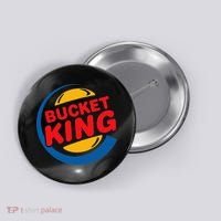 Bucket King Basketball Player Hoops Culture Funny Button thumb 0