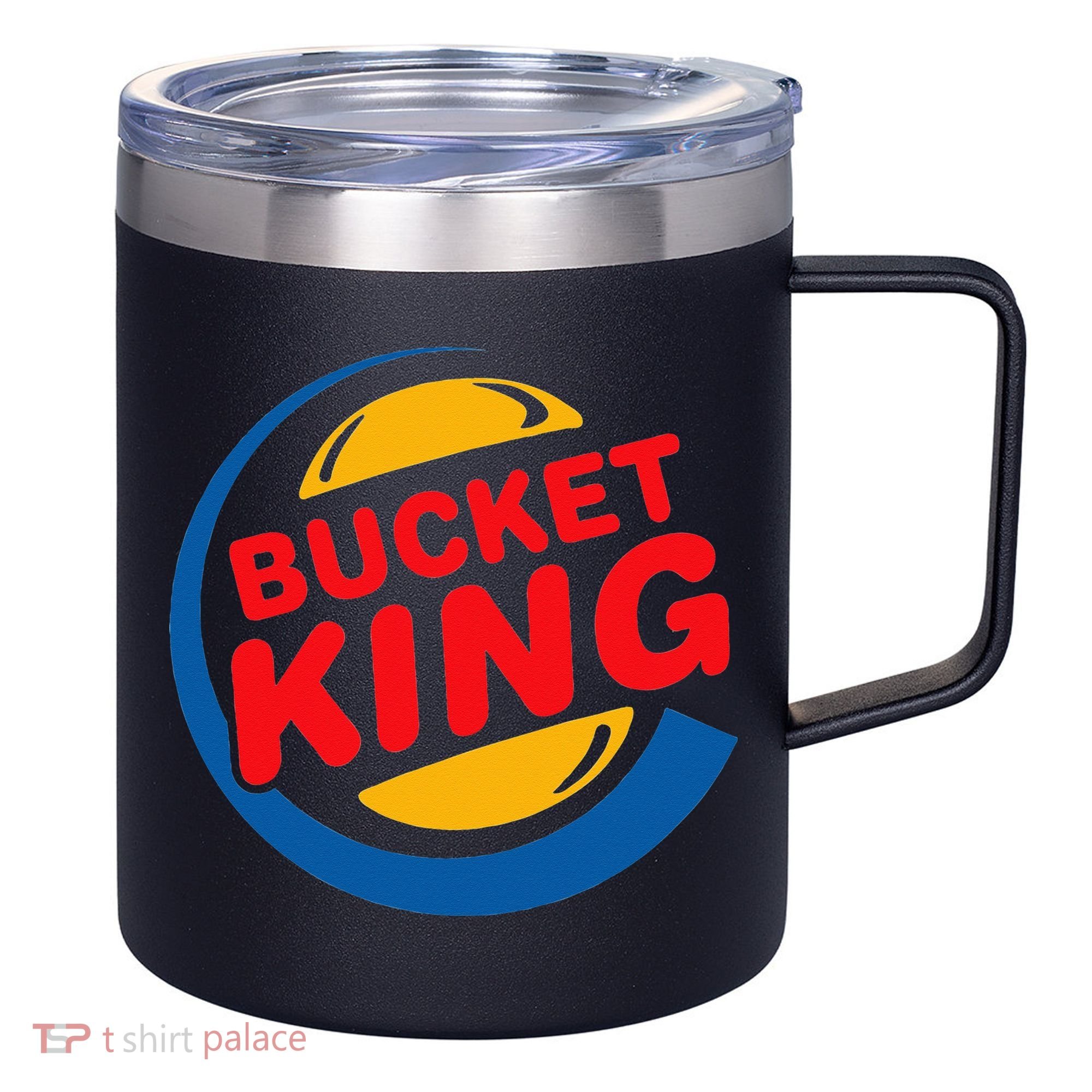 Bucket King Basketball Player Hoops Culture Funny 12oz Stainless Steel Coffee Mug