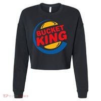 Bucket King Basketball Player Hoops Culture Funny Cropped Pullover Crew thumb 0