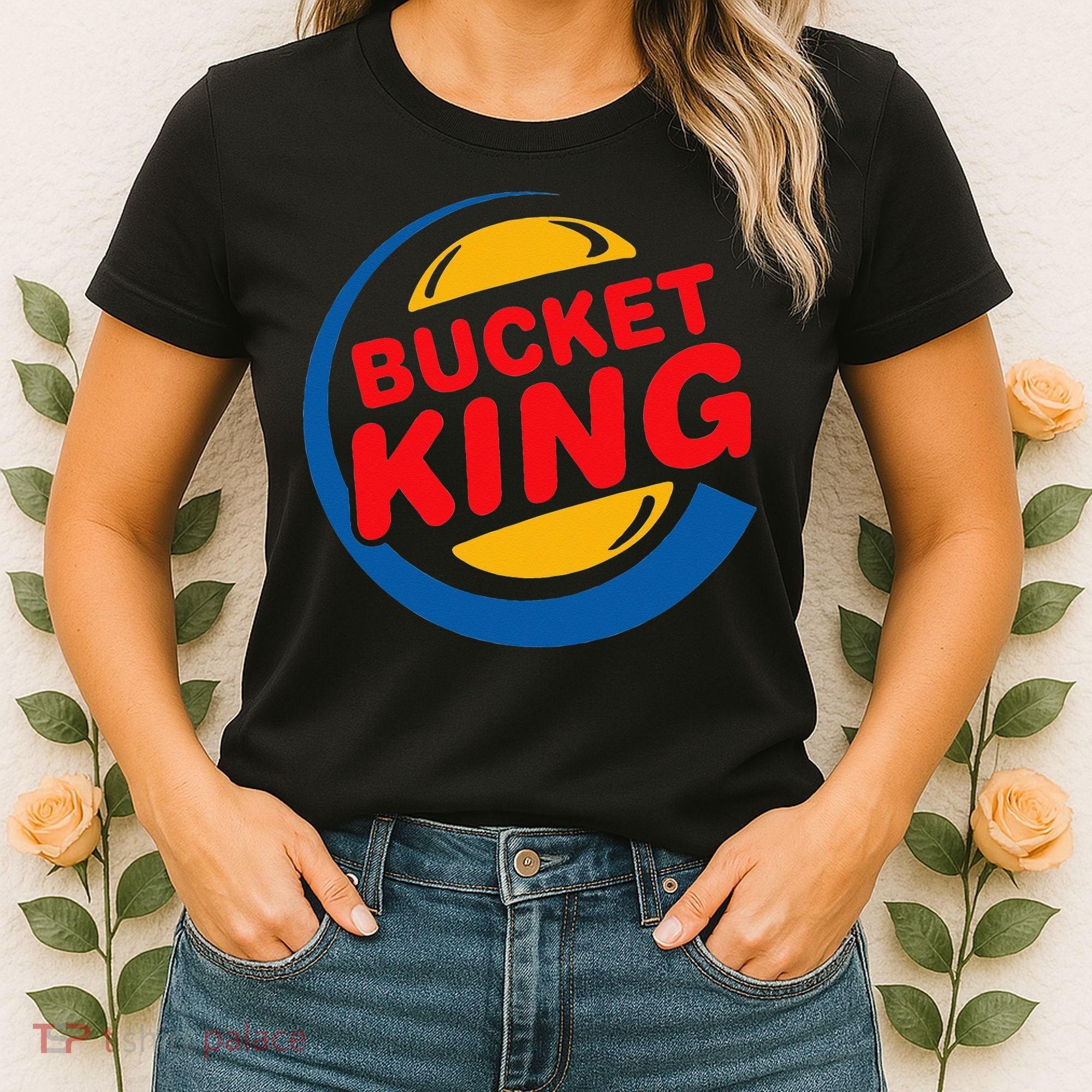Bucket King Basketball Player Hoops Culture Funny Women's T-Shirt