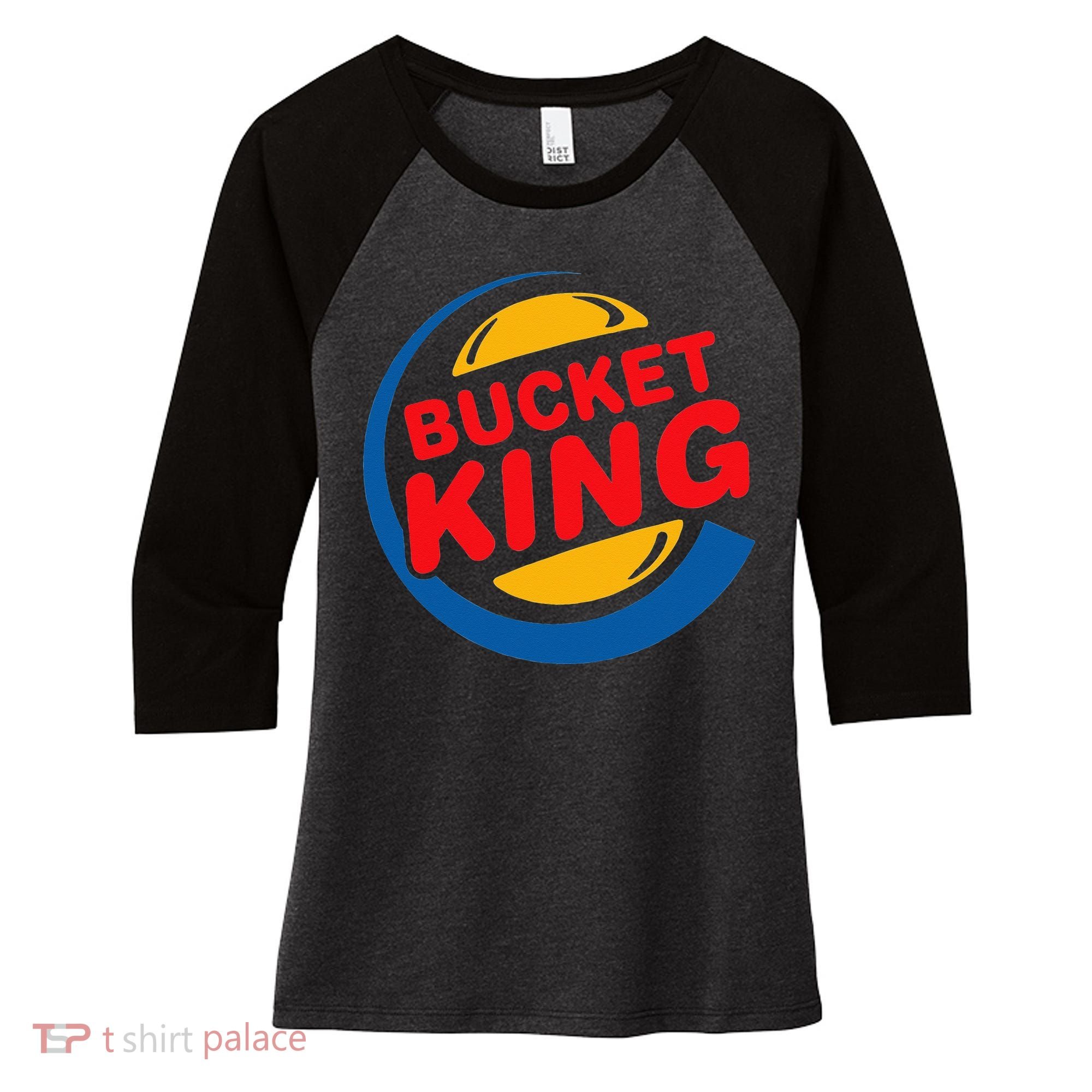 Bucket King Basketball Player Hoops Culture Funny Women's Tri-Blend 3/4-Sleeve Raglan Shirt