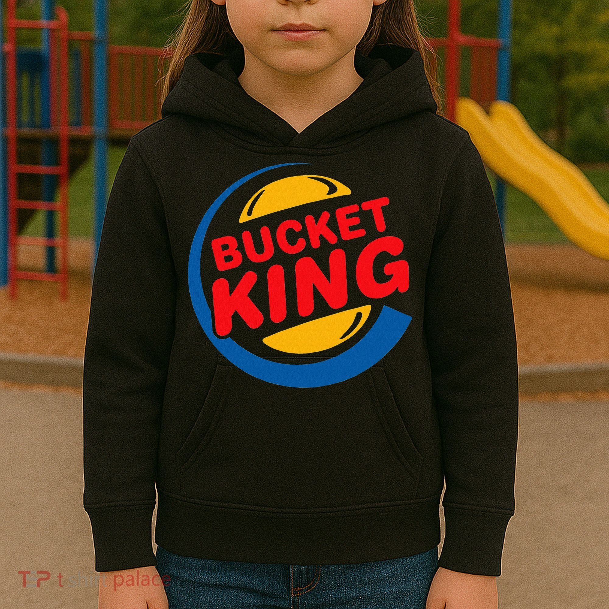 Bucket King Basketball Player Hoops Culture Funny Kids Hoodie