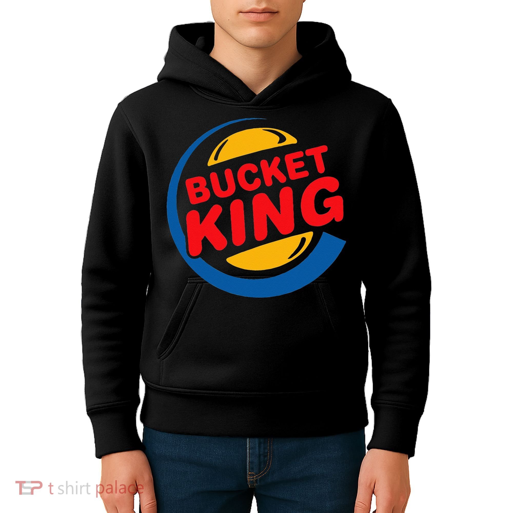 Bucket King Basketball Player Hoops Culture Funny Kids Hoodie