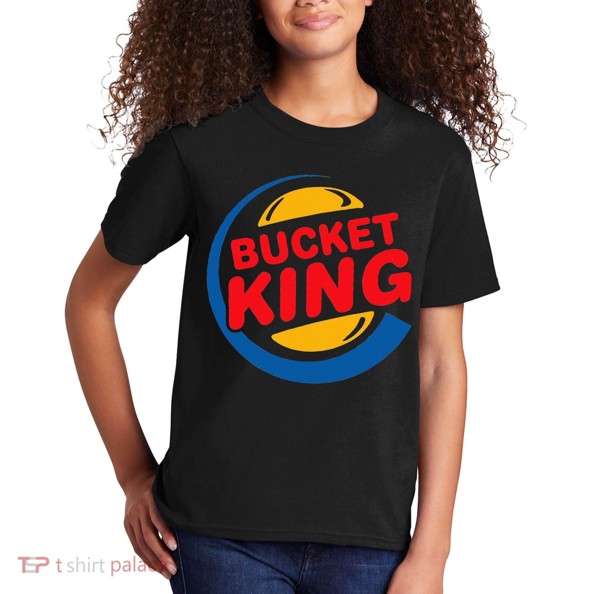 Bucket King Basketball Player Hoops Culture Funny Kids T-Shirt