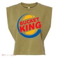 Bucket King Basketball Player Hoops Culture Funny Garment-Dyed Women's Muscle Tee thumb 0