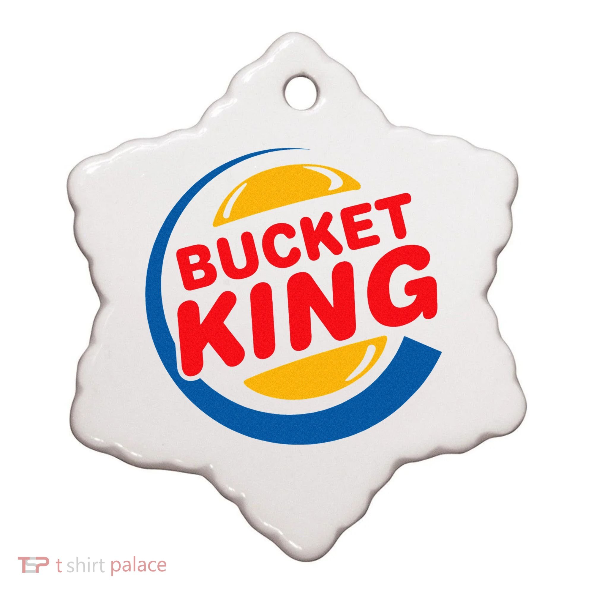 Bucket King Basketball Player Hoops Culture Funny Ceramic Ornament