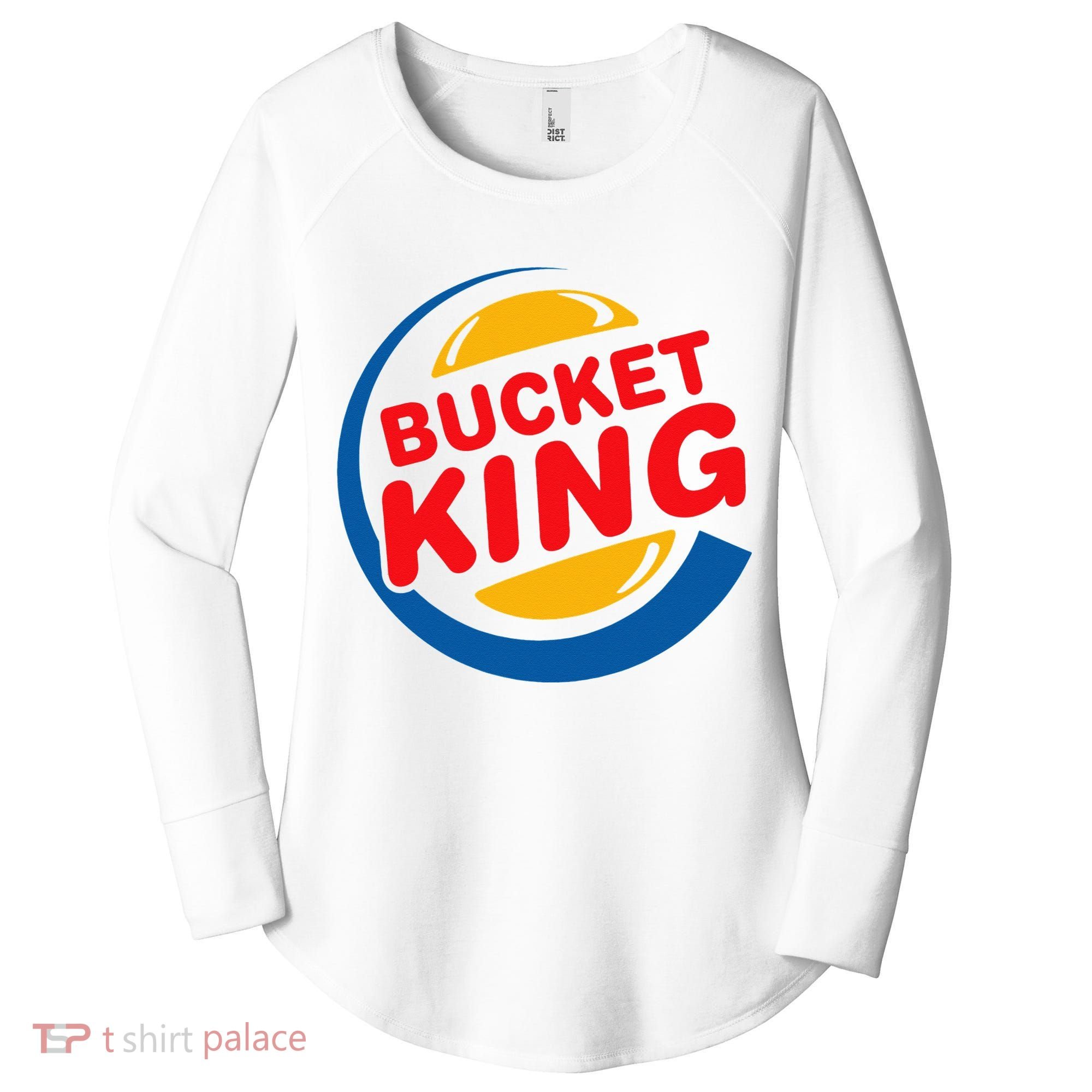 Bucket King Basketball Player Hoops Culture Funny Women's Perfect Tri Tunic Long Sleeve Shirt