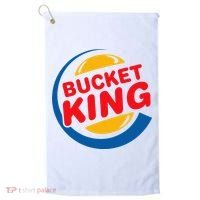 Bucket King Basketball Player Hoops Culture Funny Golf Towel thumb 0