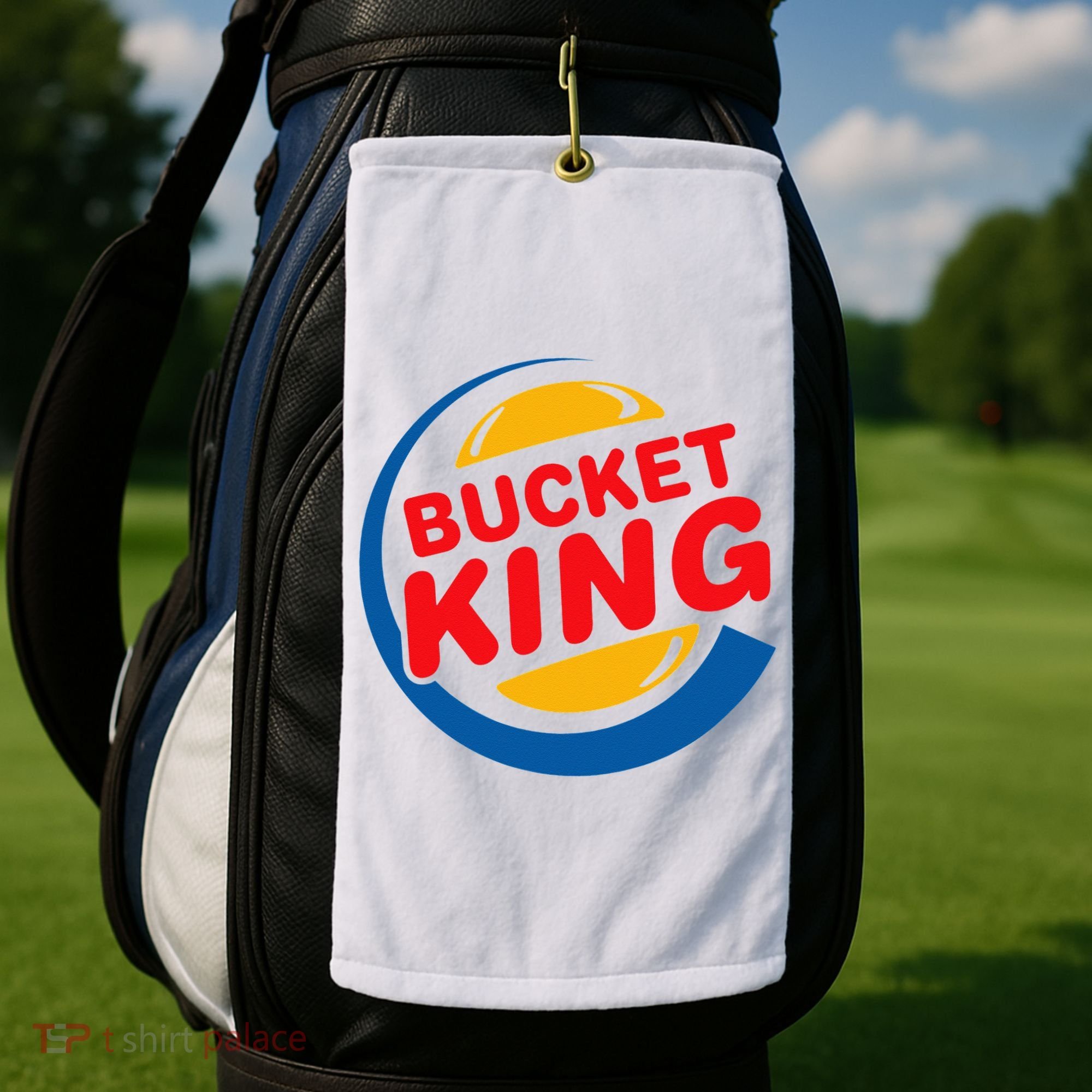 Bucket King Basketball Player Hoops Culture Funny Golf Towel