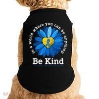 Be Kind Blue Sunflower Child Abuse Prevention Awareness Doggie Tank thumb 0