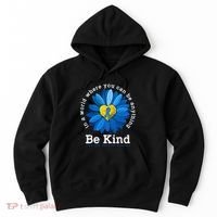 Be Kind Blue Sunflower Child Abuse Prevention Awareness Hoodie thumb 0