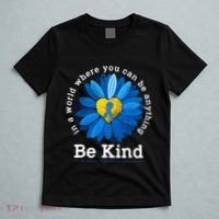 Be Kind Blue Sunflower Child Abuse Prevention Awareness T-Shirt thumb 5