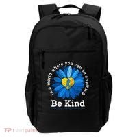 Be Kind Blue Sunflower Child Abuse Prevention Awareness Backpack thumb 0