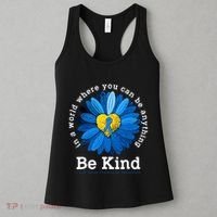 Be Kind Blue Sunflower Child Abuse Prevention Awareness Women's Tank Top thumb 3