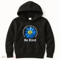 Be Kind Blue Sunflower Child Abuse Prevention Awareness Kids Hoodie thumb 0