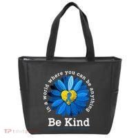 Be Kind Blue Sunflower Child Abuse Prevention Awareness Tote Bag thumb 0
