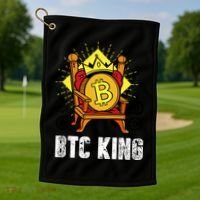 Bitcoin King Golf Towel thumb 1