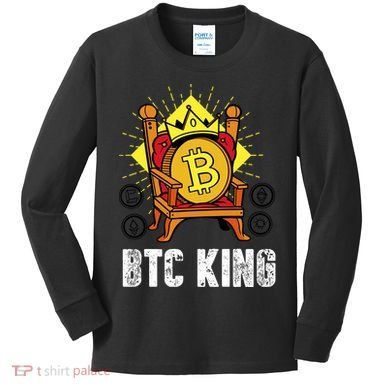 Bitcoin King Kids Long Sleeve Shirt