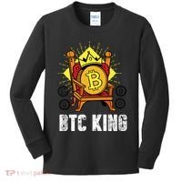 Bitcoin King Kids Long Sleeve Shirt thumb 0