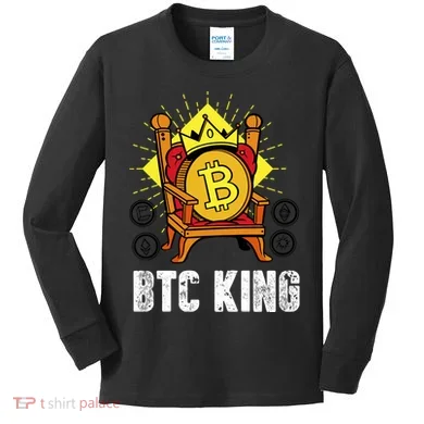 Bitcoin King Kids Long Sleeve Shirt