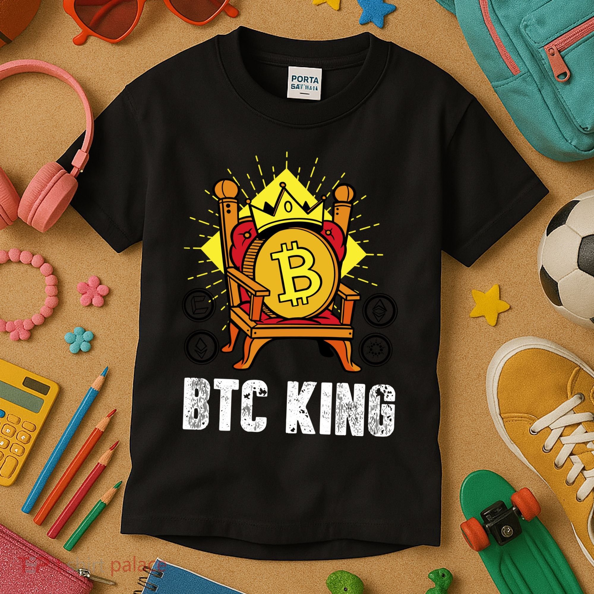 Bitcoin King Kids T-Shirt